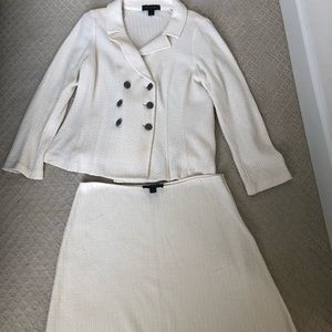 St. John Collection off white jacket and skirt